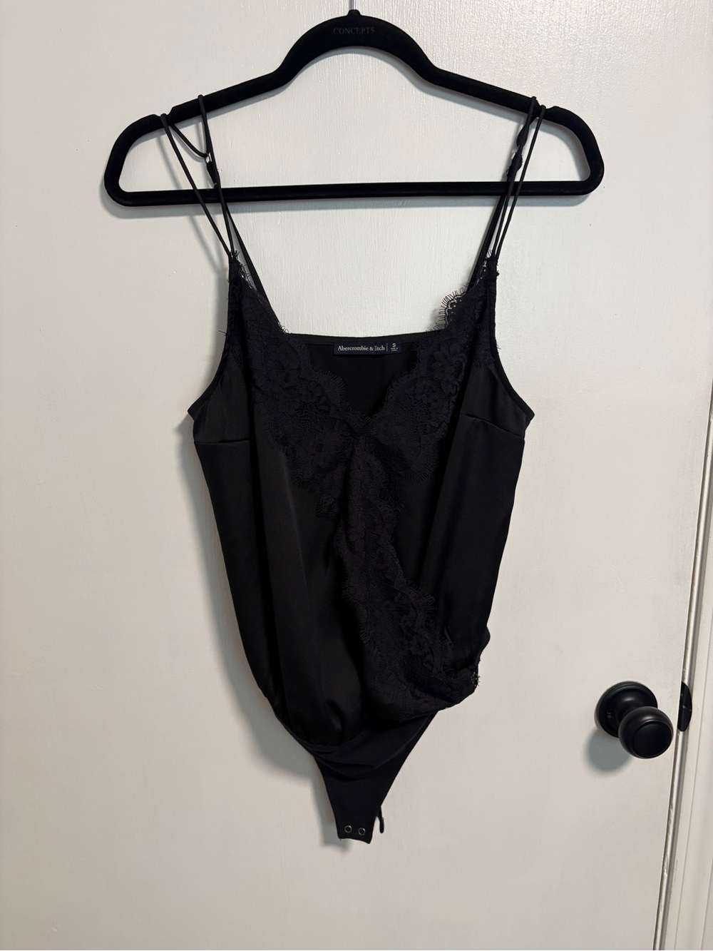 Abercrombie & Fitch Black Lace-Detail Bodysuit